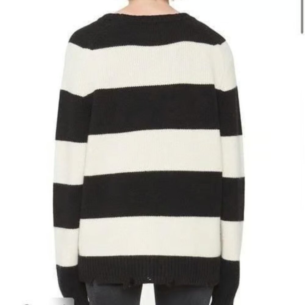 Sandrine Rose x Free People Karma Anchor Cashmere Sweater • Black/White • M NWT - Picture 2 of 5